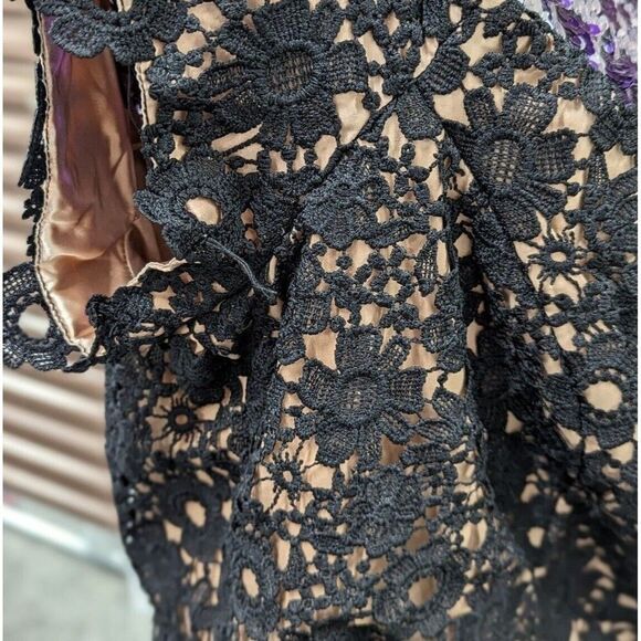 City Chic Size 20 (large) Plus Size Black Lacy Off Shoulder Midi Length Dress (E - Picture 7 of 11